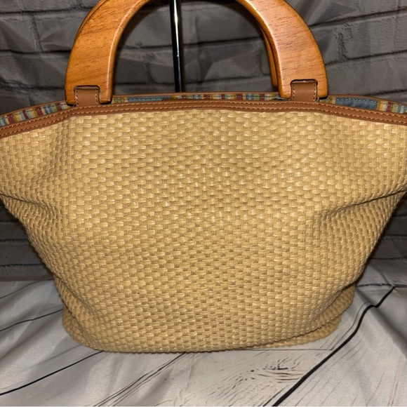 Vintage Fossil Women's 75082 Shoulder Bag Tan Woven Handbag - Picture 2 of 12